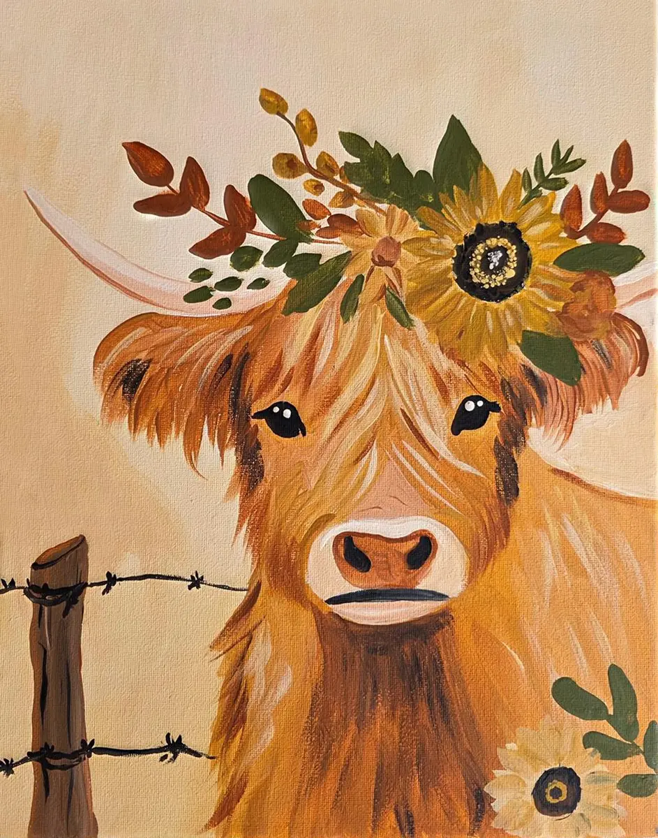 Honey the Highlander painting design