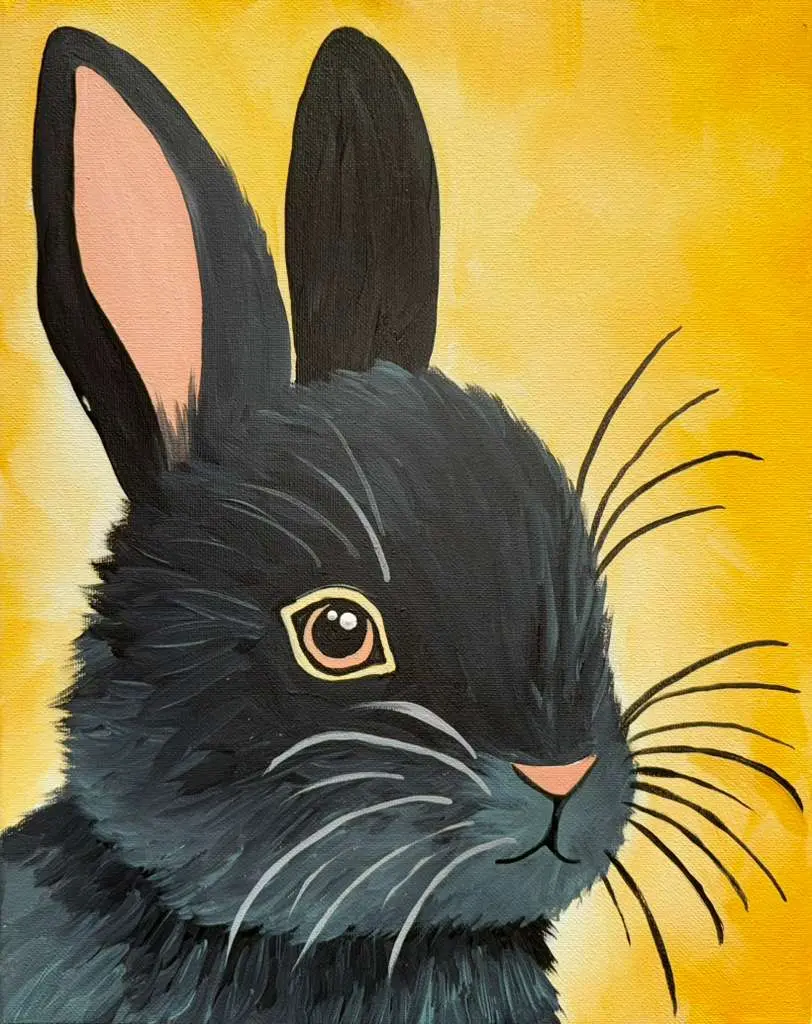 Black Bunny painting example