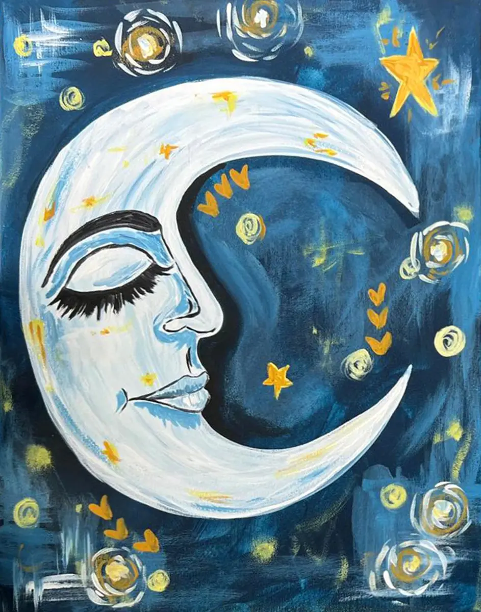 Bohemian Moon painting design