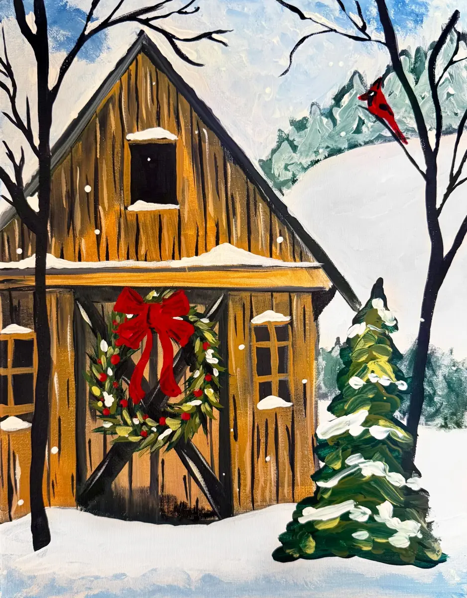 Winter Shed painting example